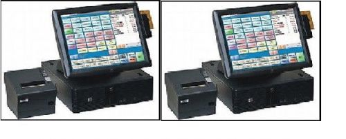 Pcamerica pos rpe restaurant pizza bar system pro express 2 stations for sale