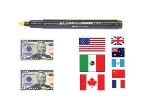 Counterfeit Fake Money Bills US Currency Cashier Bank Teller Detector Pen Tool