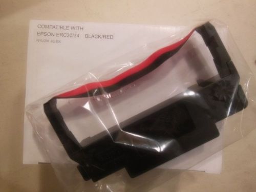 EPSON Compatible ERC-30/34 BLACK RED RIBBONS - 6 Pack