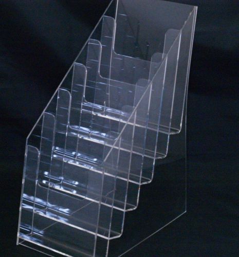 6 Compartment Step Acrylic Display case 13&#034; tall 9&#034; deep each compartment 8&#034;x 6&#034;