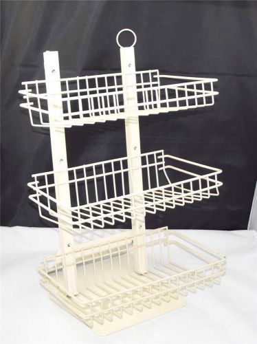 Metal wire basket holder table top, counter display rack, craft, office storage for sale