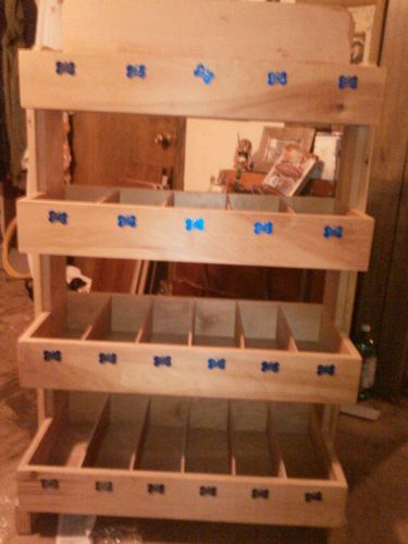 Real wood 4 level display shelf..New in box..