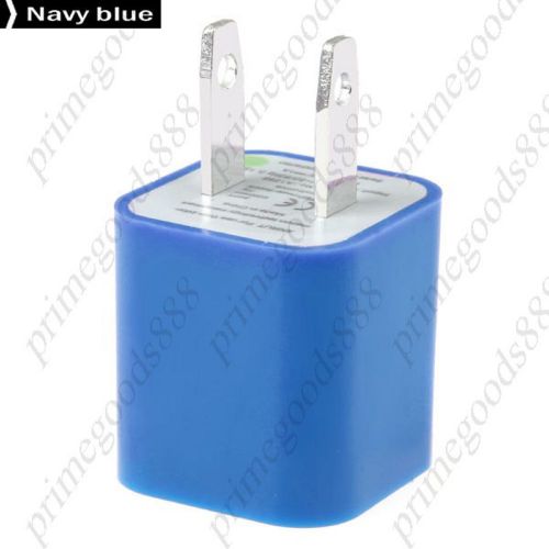 Universal USB Pin Plug US Power Adapter AC Wall Charger Charge Plugs Dark Blue