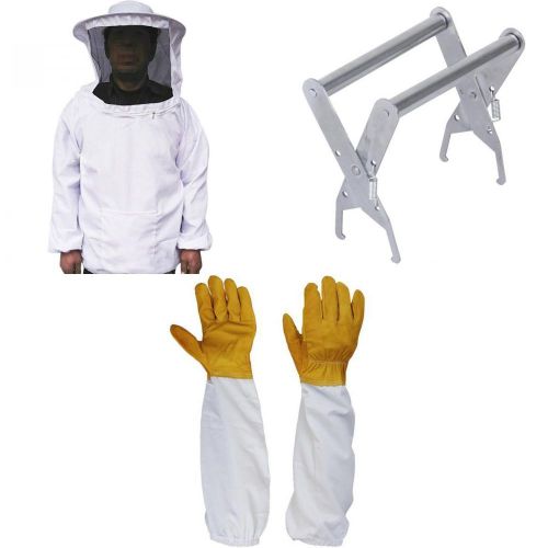 Smock suit + long gloves + bee hive frame holder grabber protect for beekeeper for sale