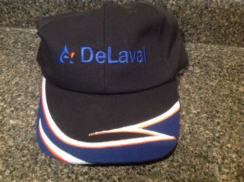 DeLaval Milk Dairy Farm Snapback Hat Dark Blue With Stripes