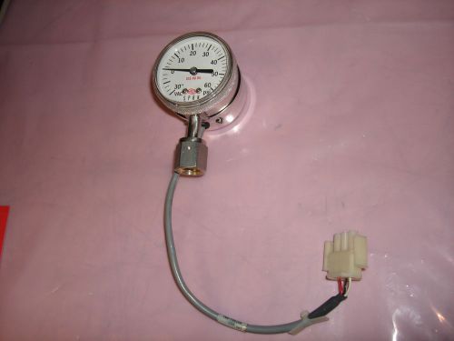 Span ipt 122 type 9 60 psi pressure gauge w/ cable for sale