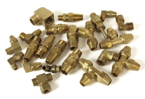 22 NEW Old Stock Brass Air Hose Fittings 1/4&#034;-1&#034; Compressor Parts Hose Made USA