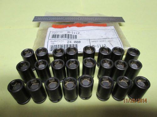 Apex usa magnetic air impact socket 3/8&#034; dr.1/4&#034; hex m-1112 24 pieces for sale