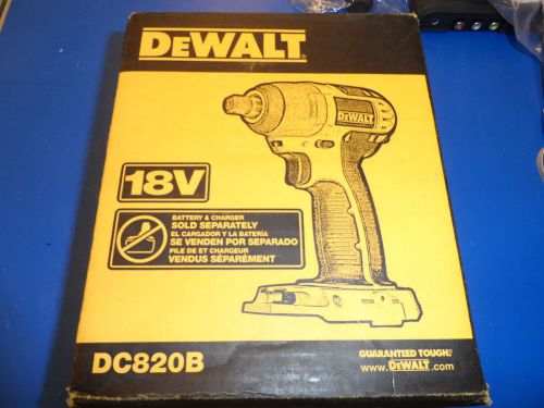 NEW DEWALT Bare-Tool DC820B 1/2-Inch 18Vt Cordless Impact Wrench  (no battery)