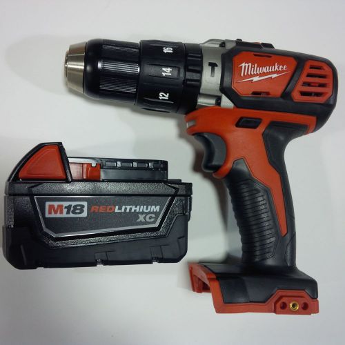 New milwaukee 2607-20 18v 1/2 hammer drill, 48-11-1828 battery replaced 2602-20 for sale