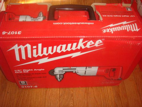Milwaukee 1/2 in. Heavy Right-Angle Drill Kit with Case 3107-6 New!!!