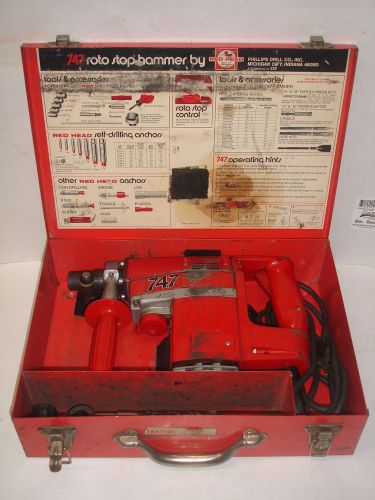 Red head 747 roto stop hammer drill type 0  by itt phillips drill co. - working for sale