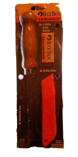 Buck bros 3 piece wallboard drywall saw and knife set for sale