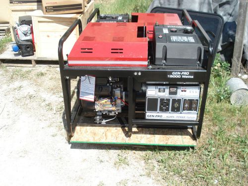 Gasoline Powered Gillette Generator, 15000 Watts, Model GPN 150EC, 0 Hrs, Used