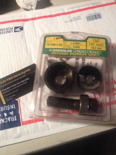 NIP Greenlee Slug Buster Knockout Punch Set# 7211BB 1 1/4&#034; 1.25&#034; Conduit #3266