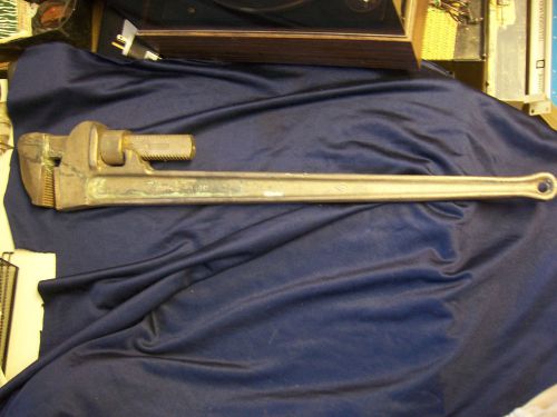 Ampco w-215 adjustable pipe wrench bronze 5&#034; max opening x 36&#034; non-sparking for sale