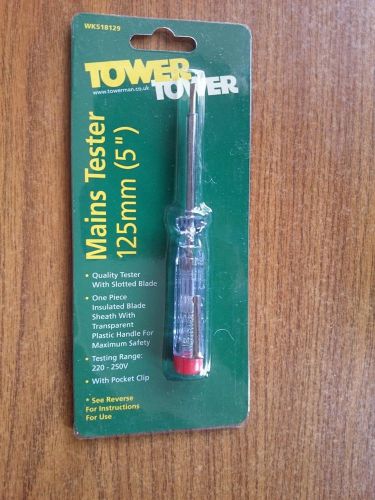 Tower Mains Tester Screwdriver - 125mm (5&#034;) ** PRICE REDUCED **
