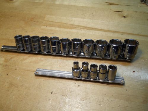 Mac tools chrome metric socket set 3/8&#034; 16 pcs 7mm to 23mm for sale