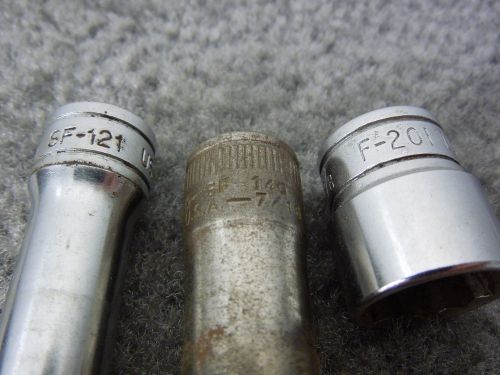 Sockets(3),  Snap-on 12 pt. 3/8 in. drive, 3/8, 7/16, 5/8 - #&#039;s in pics