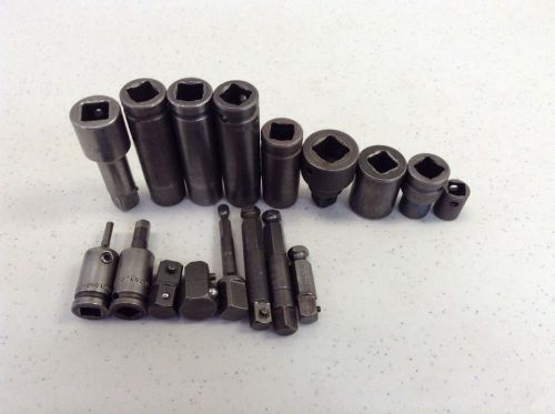 17 piece lot of apex impact sockets, drives, etc., nice! for sale