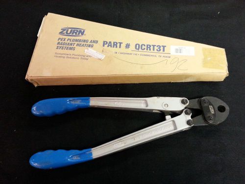 Zurn qcrt-3t large pex crimping tool copper rings tube steel crimpers for sale
