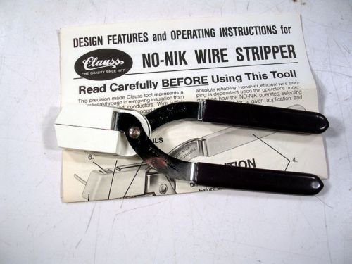 CLAUSS NO-NIK WIRE STRIPPERS NEW .023