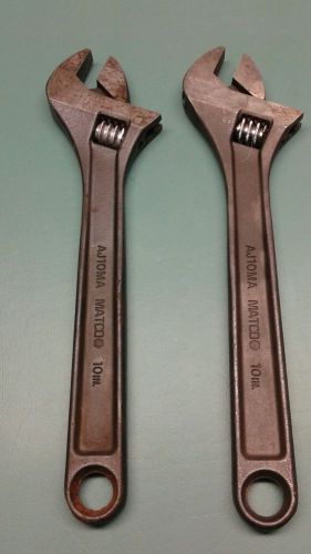 Matco Aj10ma adjustable wrench (2) Wrenches Included. 10&#034;