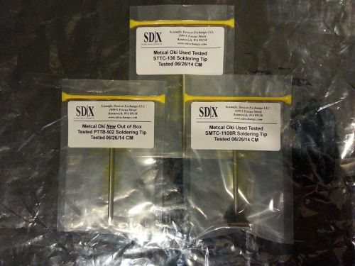 New Metcal Oki PTTB-502 &amp; Used Tested STTC-136, SMTC-1108R Replacement Tips