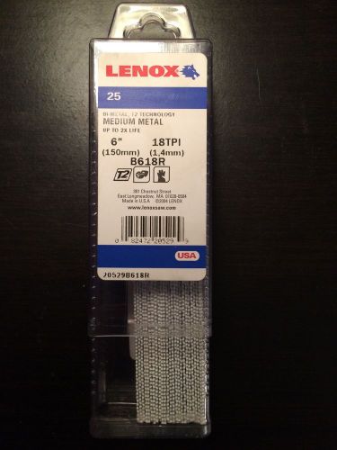 Lenox Medium Metal 18T Recipricating Saw Blades Pack Of 25!