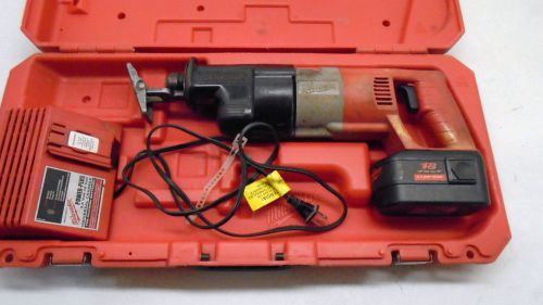 MILWAUKEE SAWZALL 6515-20 18 VOLT 1 BATTERY &amp; CHARGER USED IN WORKING CONDITION
