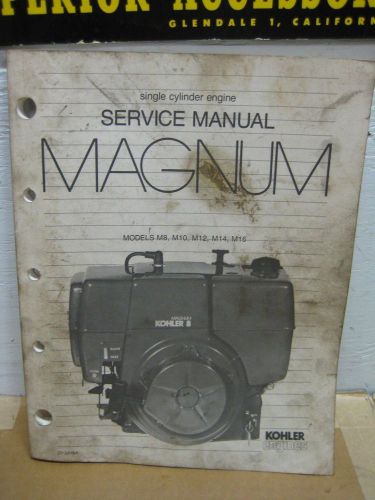 Kohler Original Single Cylinder Engine Factory Service Manual Gas Engine