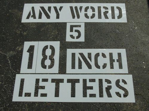 WORD 5 18&#034; Letters 1/16&#034; LDPE NURSE AHEAD SMALL LEVEL Parking Lot Stencils