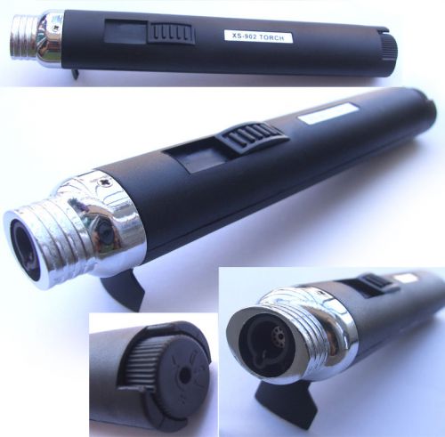 1pcs black flame cigar cigarette butane lighter windproof camping lighters for sale