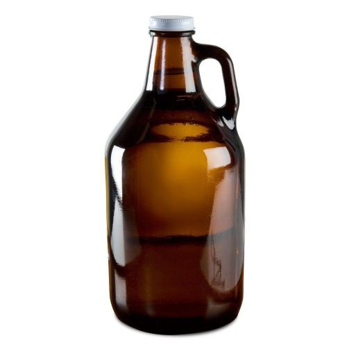 CASE OF 6 BEER GROWLERS - 64oz WITH CAPS
