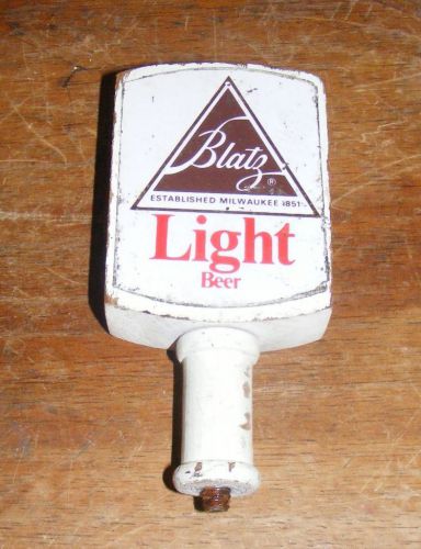 Vintage Wood Blatz Light Beer Tap Handle Milwaukee