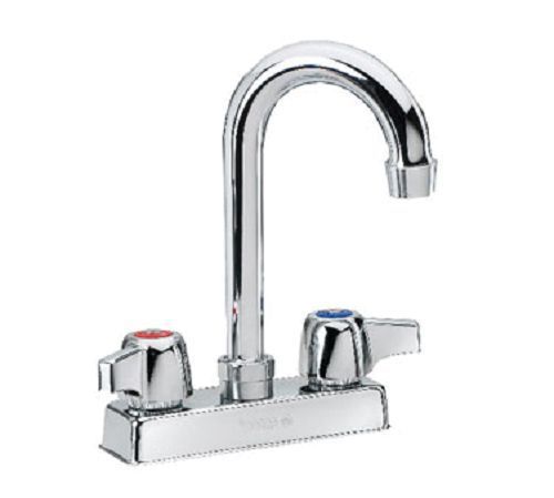 Krowne 11-400l faucet w/ gooseneck spout, 4&#034; center deck mount - new for sale