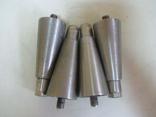 Lot of 4- stainless steel table leveling adjustable legs 5 3/4&#034; to 7&#034;     b for sale