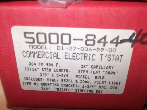 NEW ROBERTSHAW COMMERCIAL ELECTRIC THERMOSTAT 5000 844 NOS