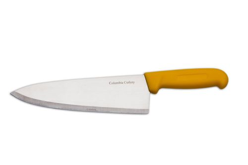 8&#034; Columbia Cutlery Chef Knife - Yellow Handle - Brand New and Very Sharp!