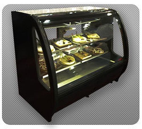 Curved glass deli bakery display case refrigerated-send an email for specials for sale