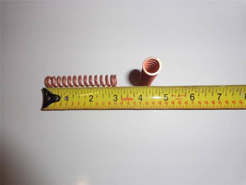 SET OF 3 METAL WITH COPPER FINISH COMPRESSION SPRINGS 1/2&#034; OD X 3&#034; L X 3/8&#034; OPEN