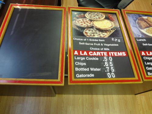 Menu board magnetic, comes with pictures and numbers #225