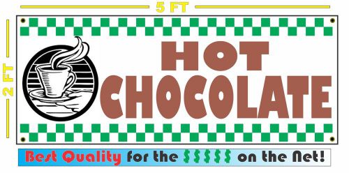HOT CHOCOLATE Banner Sign 4 Fresh Hot Whole Grind Coffee Cappuccino Machine