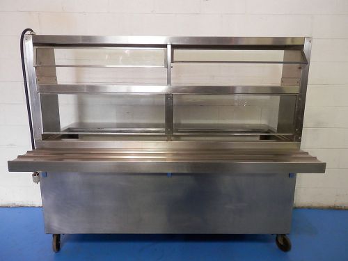 Reach in salad bar cooler ice down with sneezgard for sale