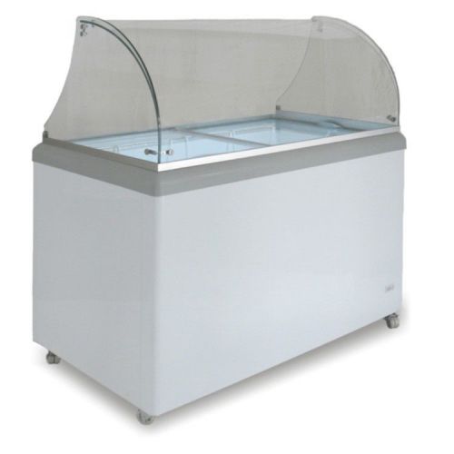 Metalfrio DDC-4 Ice Cream Dipping Cabinet Freezer w/ Glass Canopy