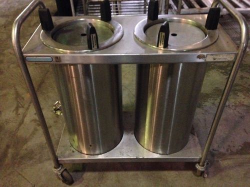 Shelleymatic rolling enclosed 2-stack plate dispenser for sale