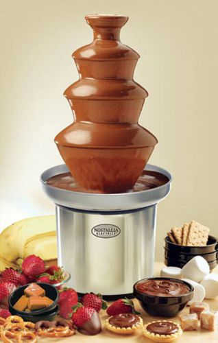 3-tier chocolate fondue fountain ~ nostalgia electrics cff-986 ~ stainless steel for sale