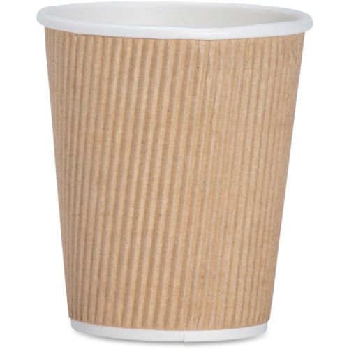 Genuine joe ripple hot cups - 8 oz - 25/pack - brown (11255pk) for sale