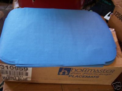 Case lot 1000 9.5x13 disp marina blue bond placemats for sale