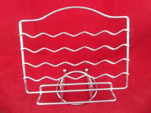 Vintage Menu Holder Counter Mount Retro Soda Fountain Stainless Steel 50&#039;s Diner
